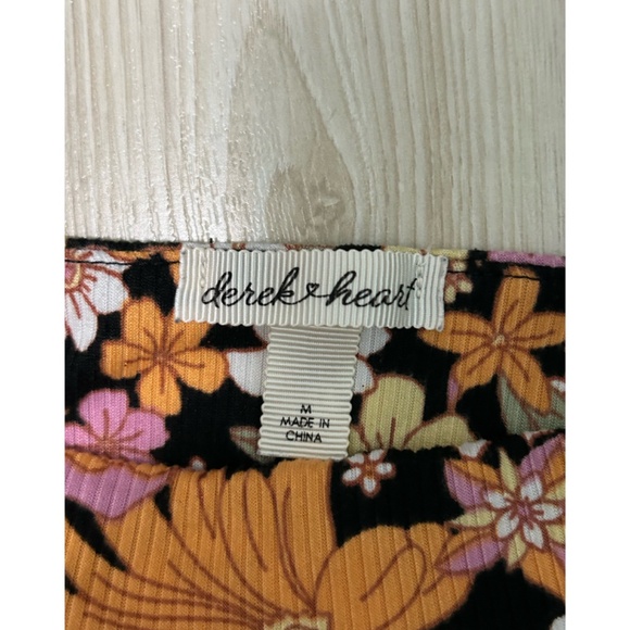 Derek Heart Fall Colors Floral Bodycon Dress - M - Picture 2 of 3